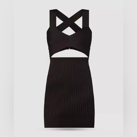 Herve Leger Crossover with Rib Dress NWOT - Picture 4 of 4